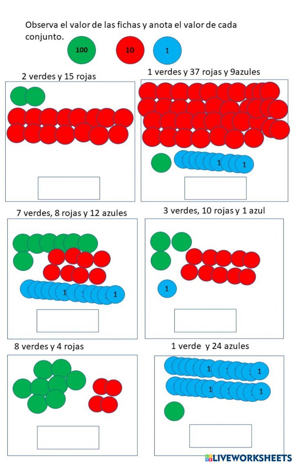 Centenas, decenas y unidades