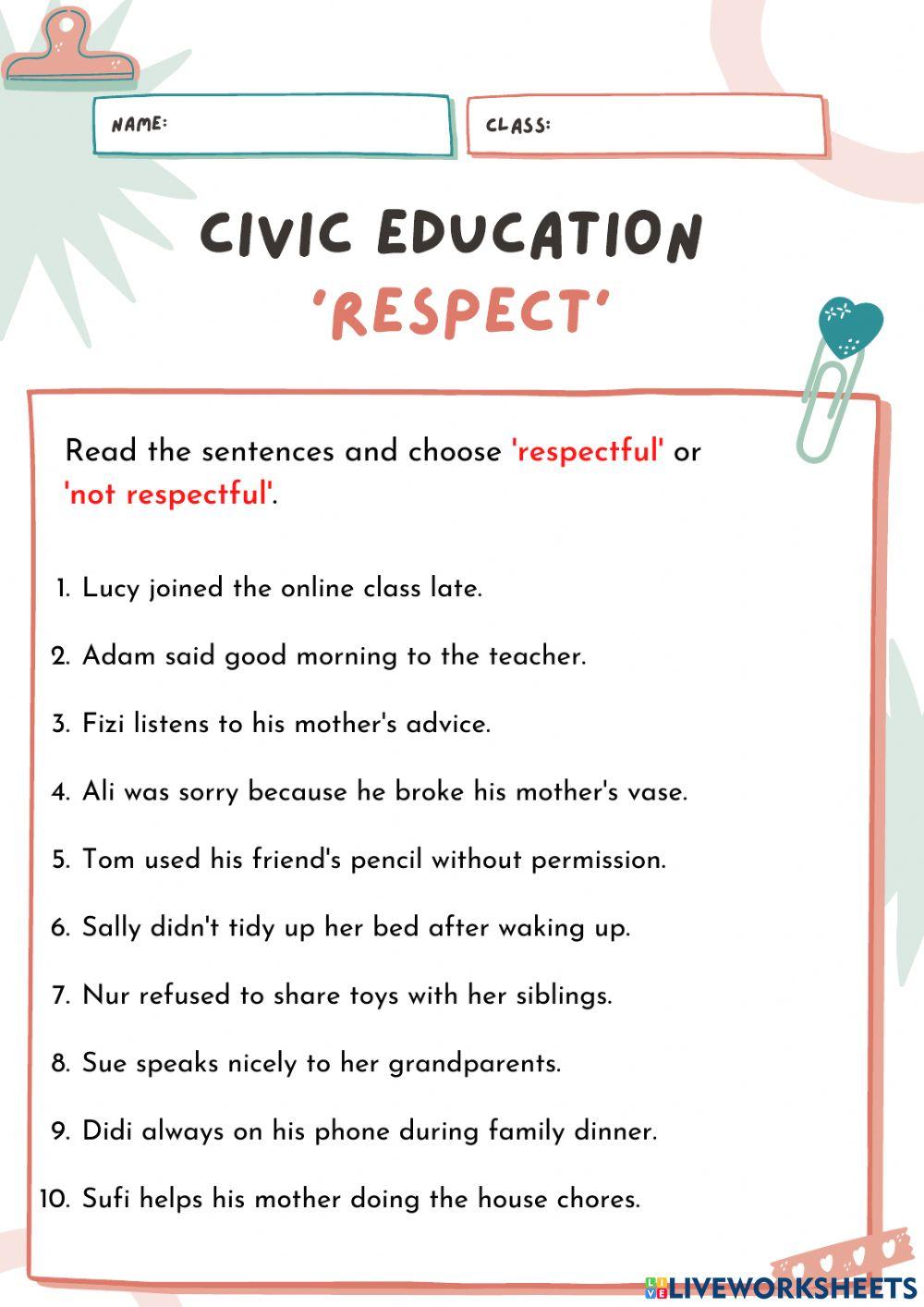 Year 6 civic education