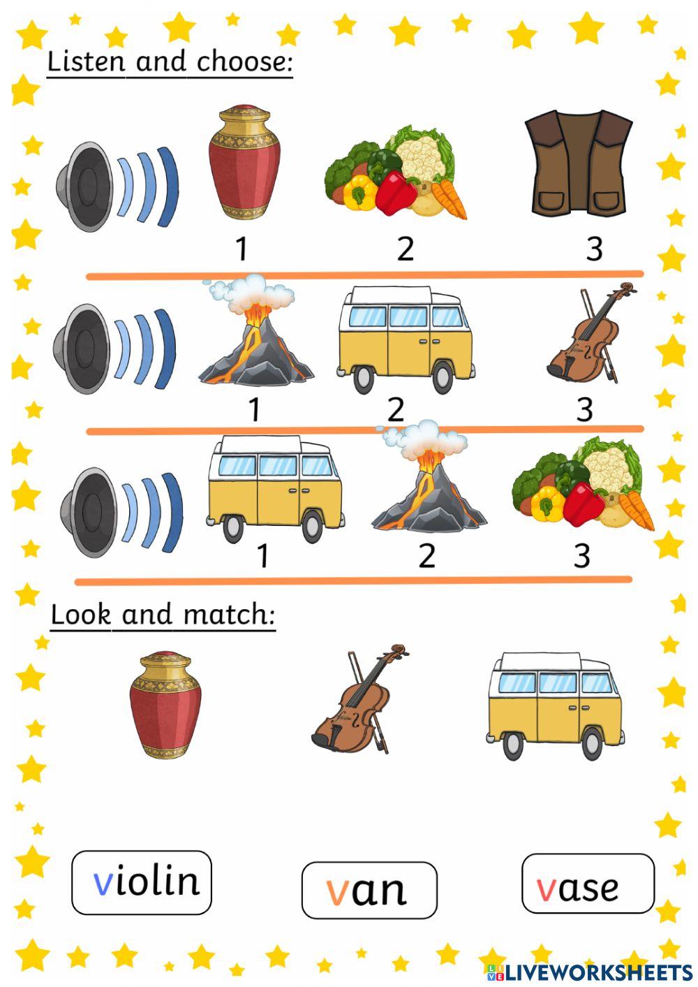Letter vv worksheet online exercise for live worksheets