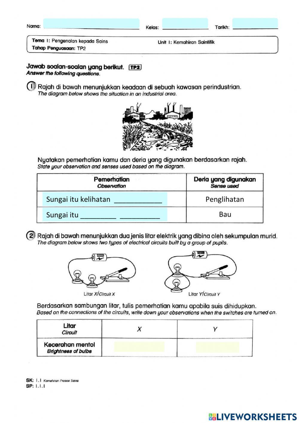 Latihan Kemahiran Proses Sains