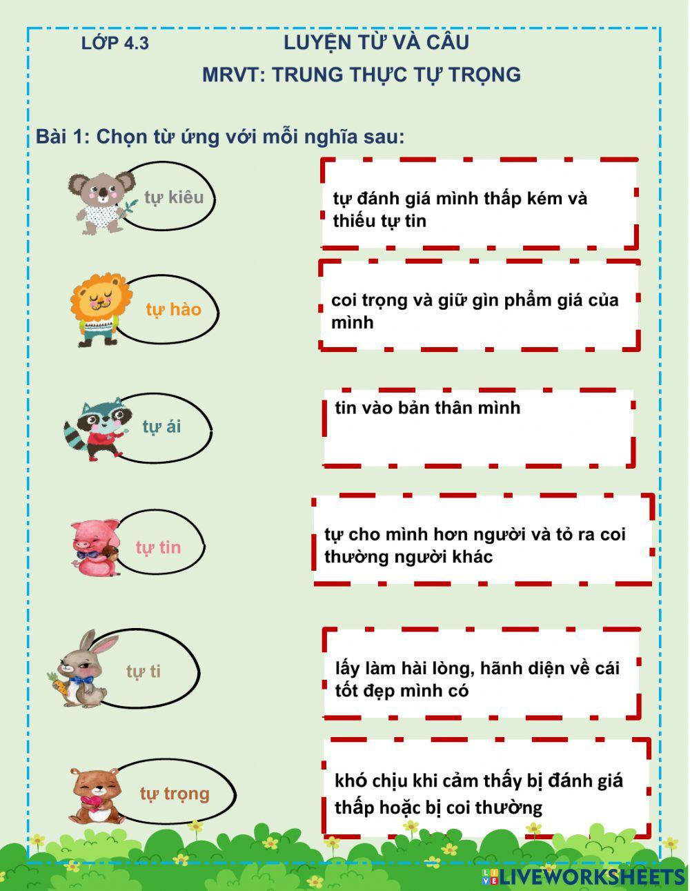 MRVT: Trung thực-tự trọng