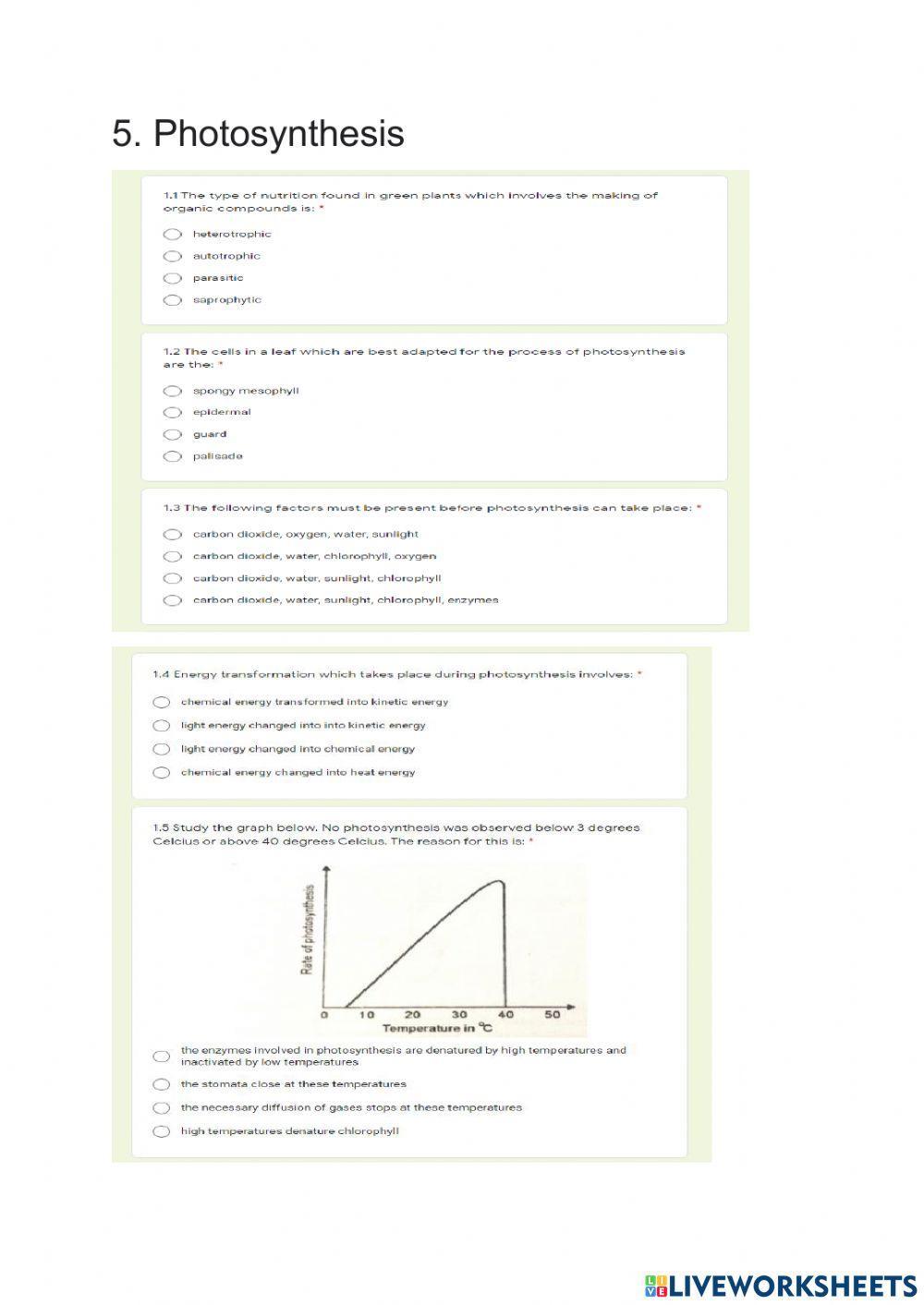 5. Photosynthesis