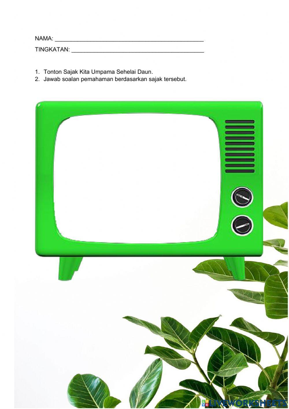 Sajak Kita Umpama Sehelai Daun