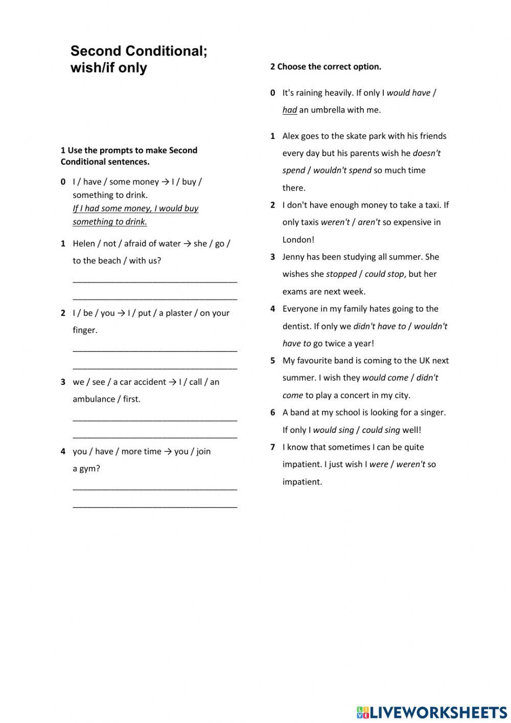 Second conditional A