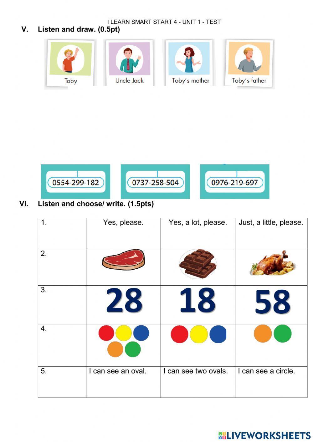I learn smart start 4-unit1-test