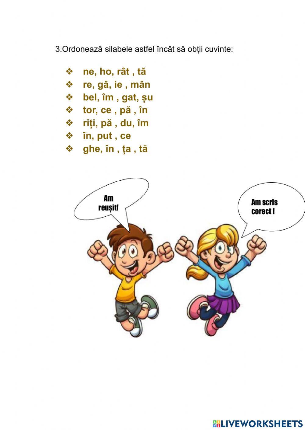 Scrierea corectă cu î și â