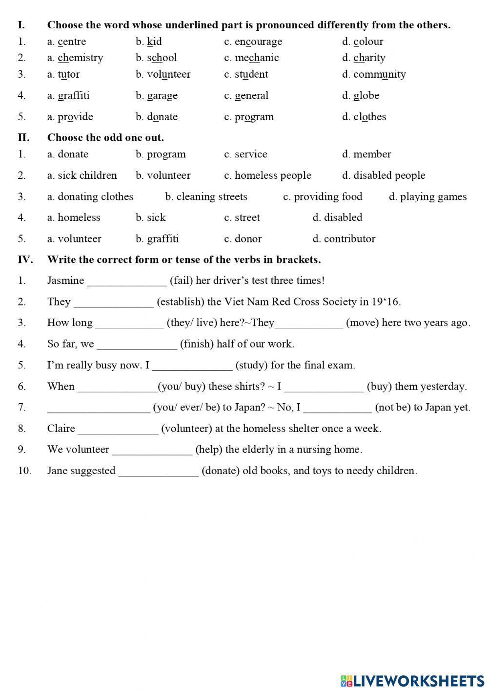 Tieng Anh 7 - Unit 3 exercises (MLH)