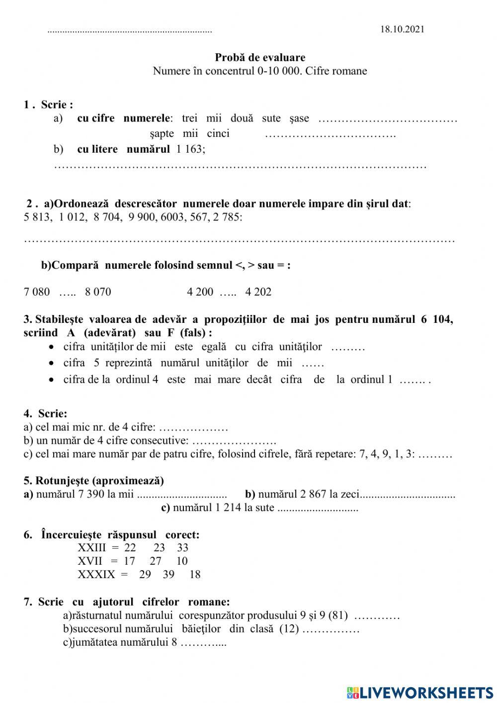 Numeratia 0 10 000 interactive worksheet live worksheets