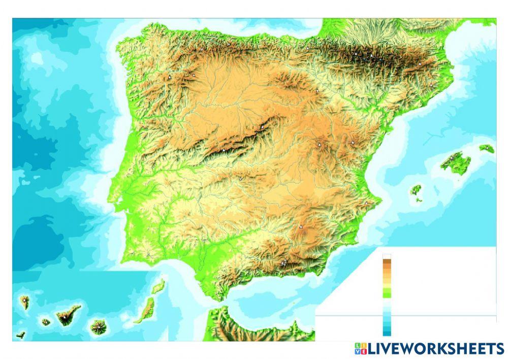 Elementos de relieve físico España