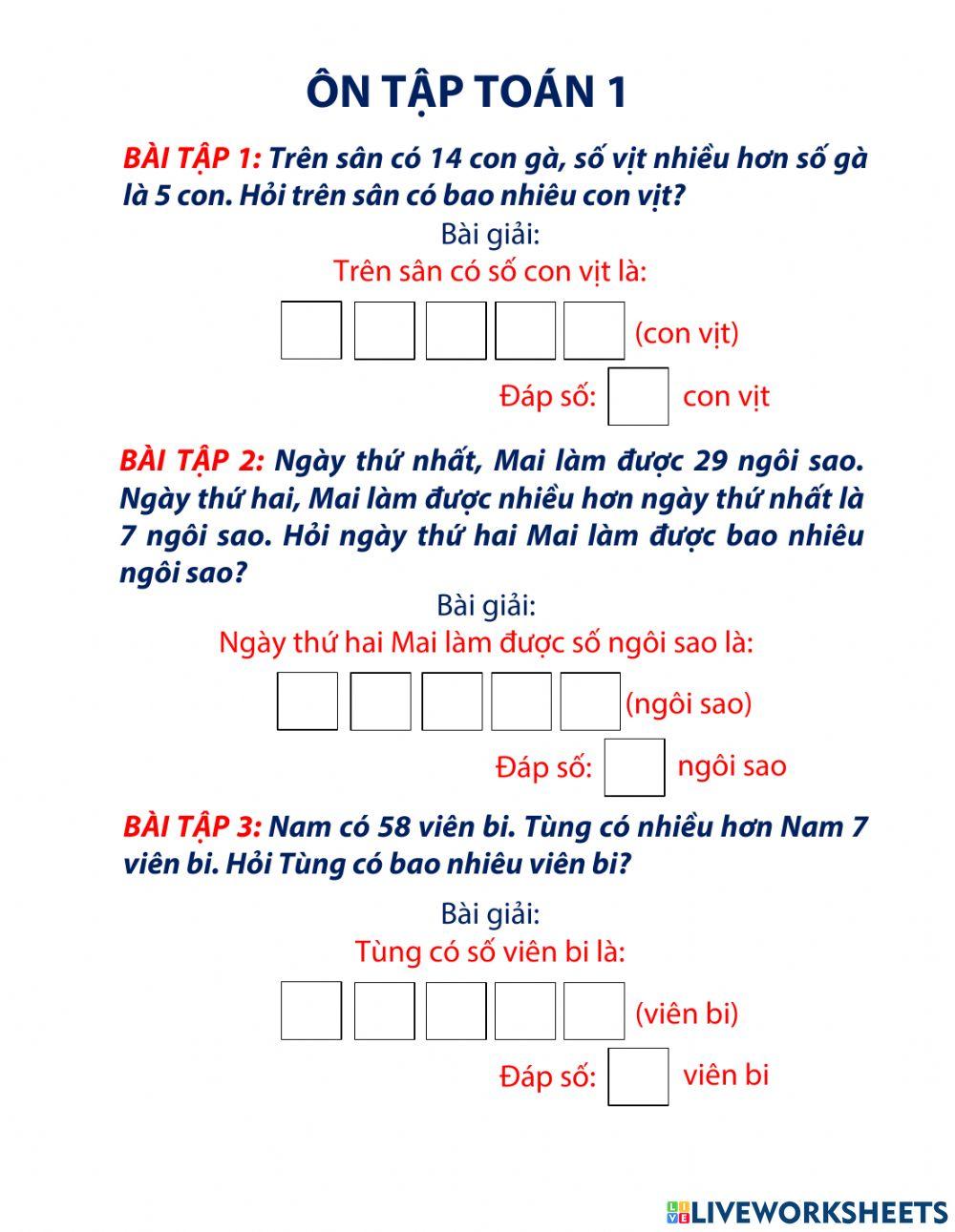 Toán ôn tập 1