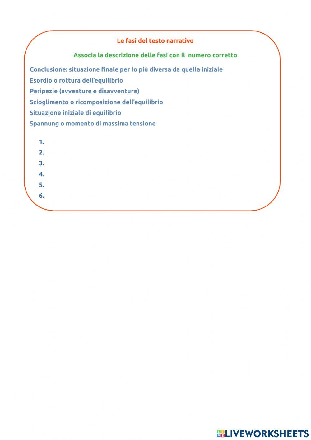 Le fasi della narrazione