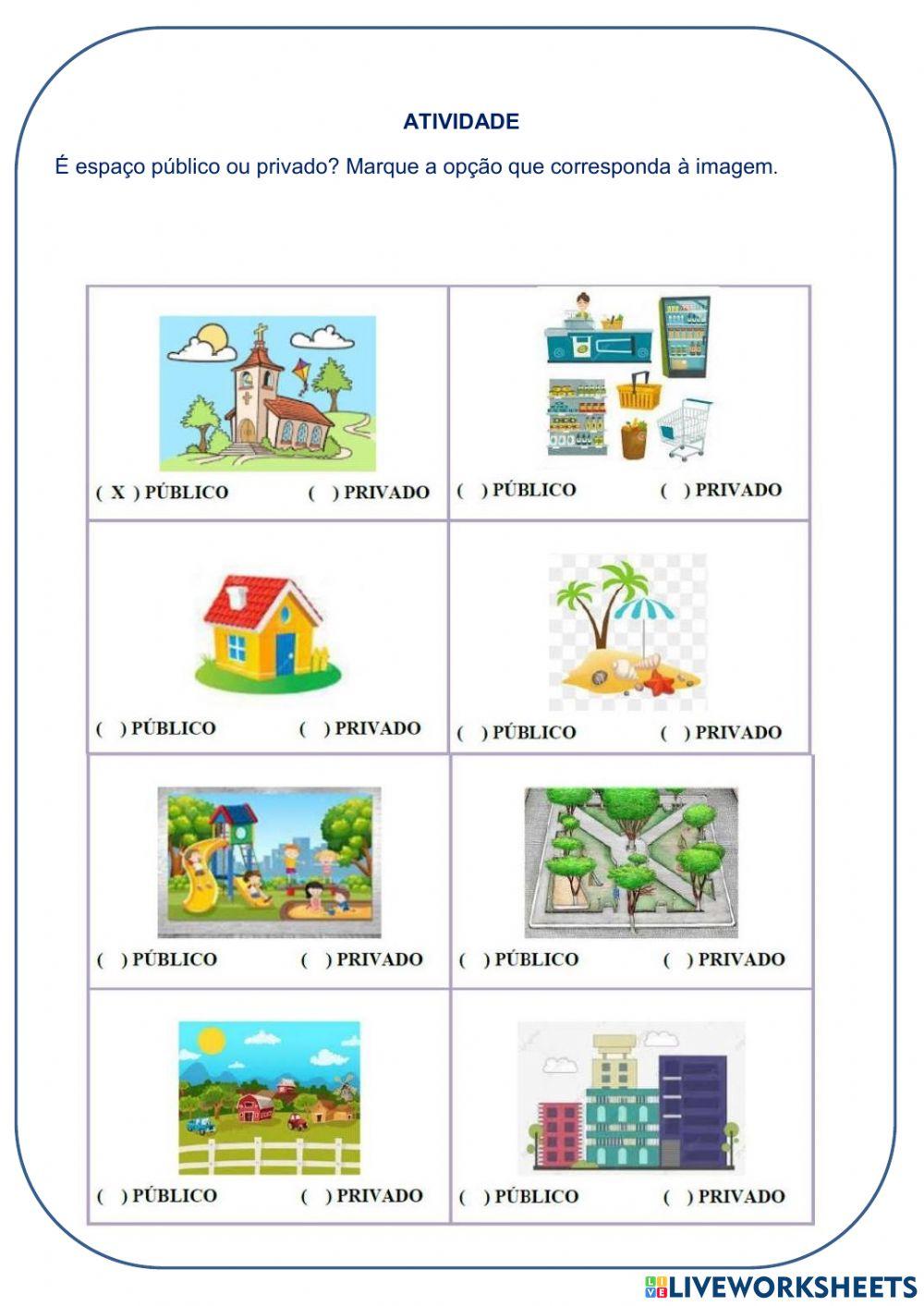 Espaços Públicos e Espaços Privados