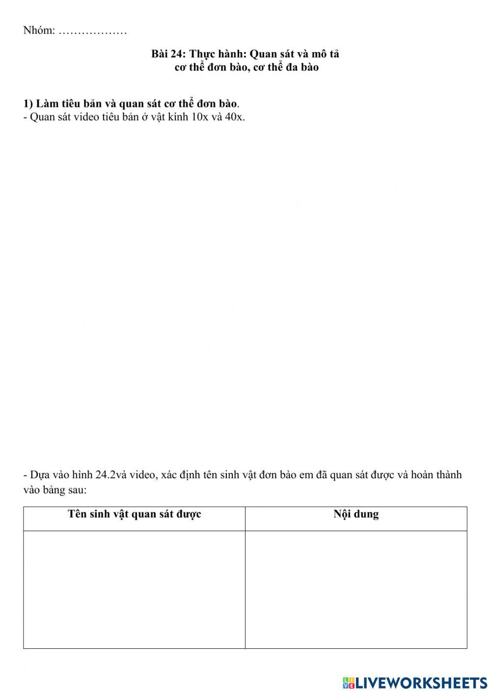 Bài 24 khtn6 trùng đế giày