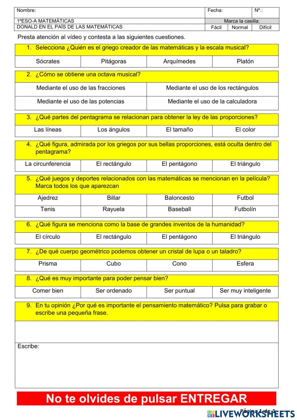 Donald en el país de las matemáticas