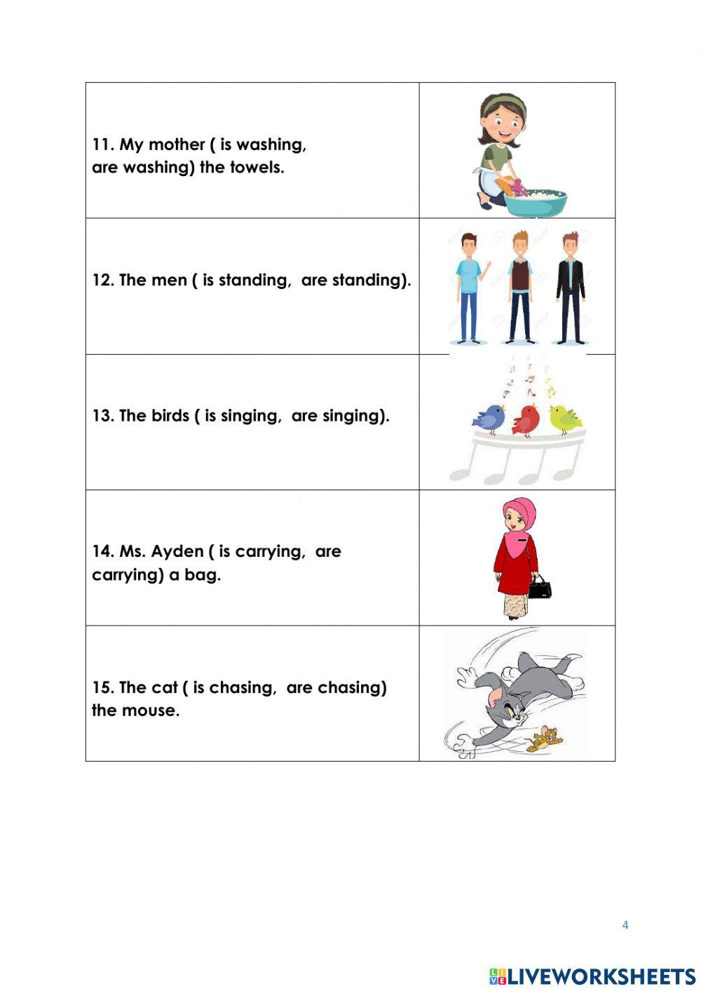 Present continuous tense
