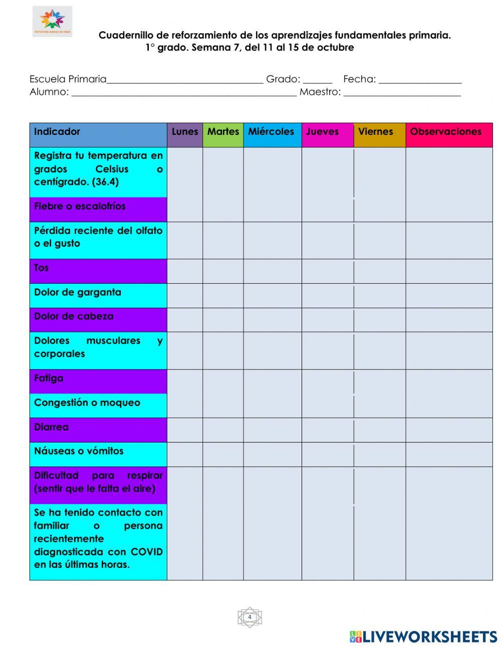 Ejercicios de primer año