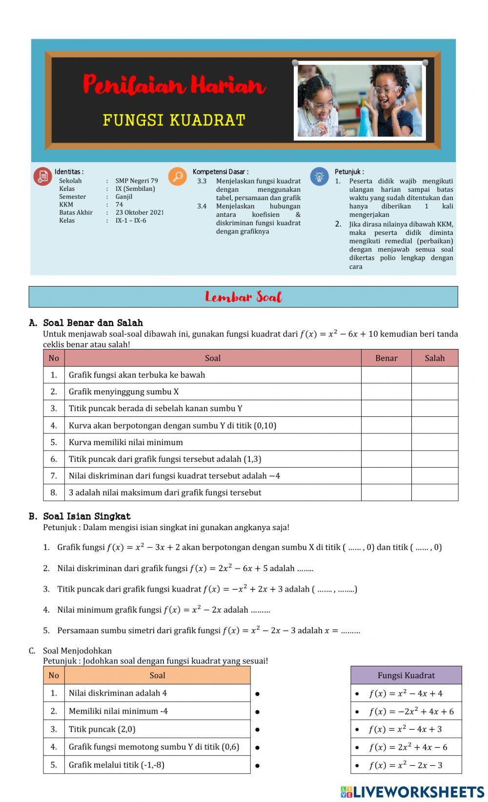 Penilaian Harian KD 3.4