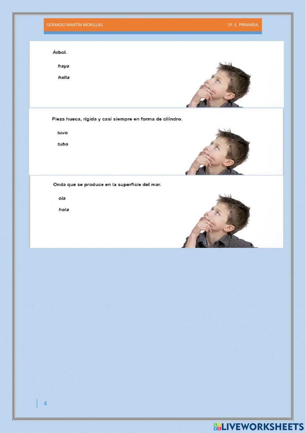 Taller de vocabulario. Ficha 3.