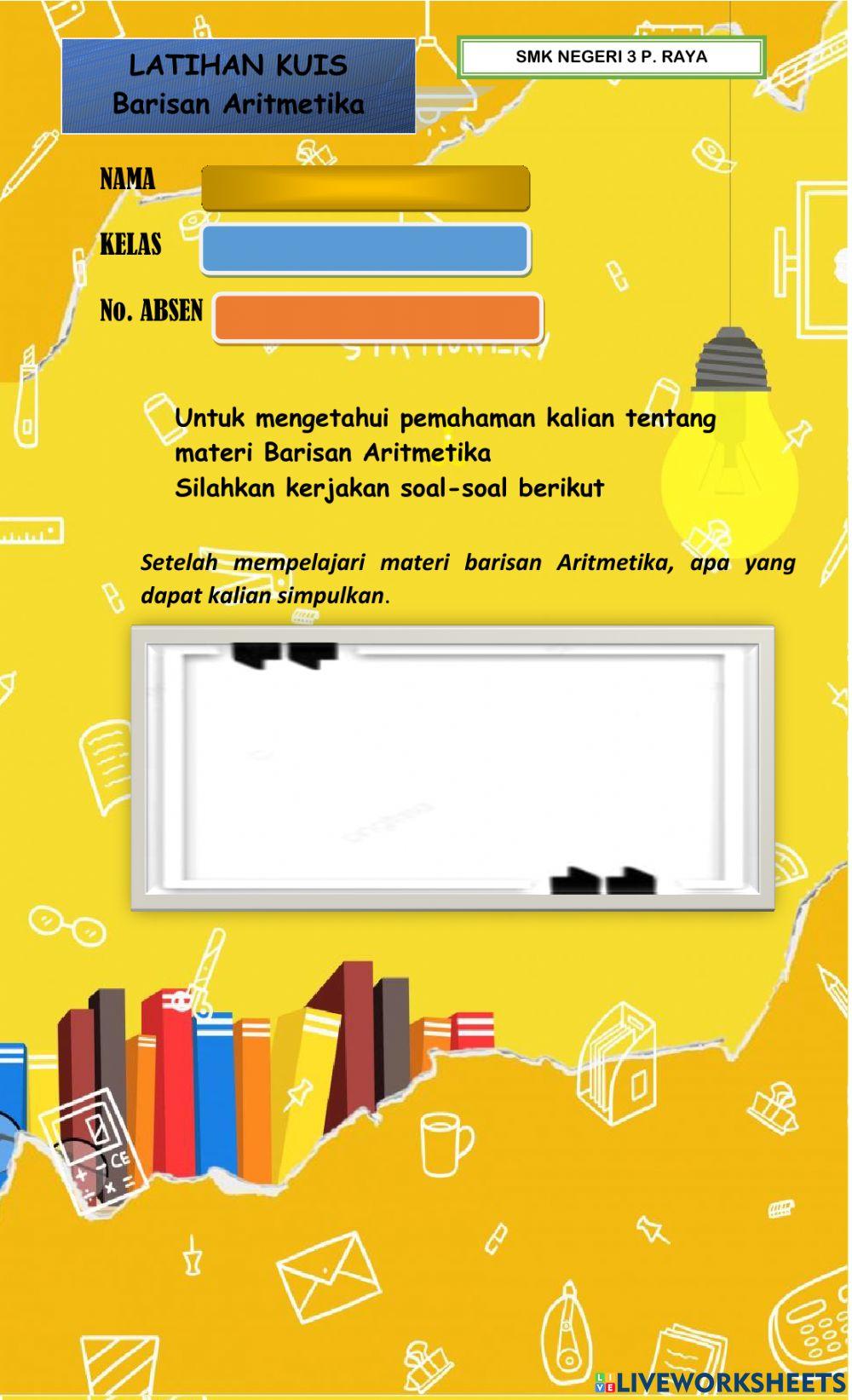 Kuis Barisan Aritmetika