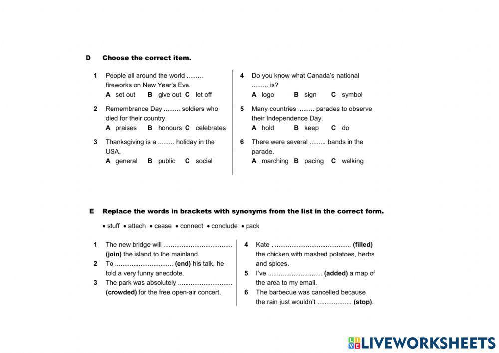 On Screen B2 Vocabulary