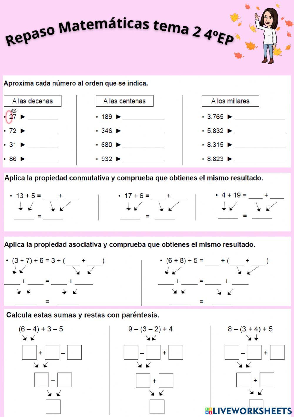 Repaso Matemáticas Tema 2