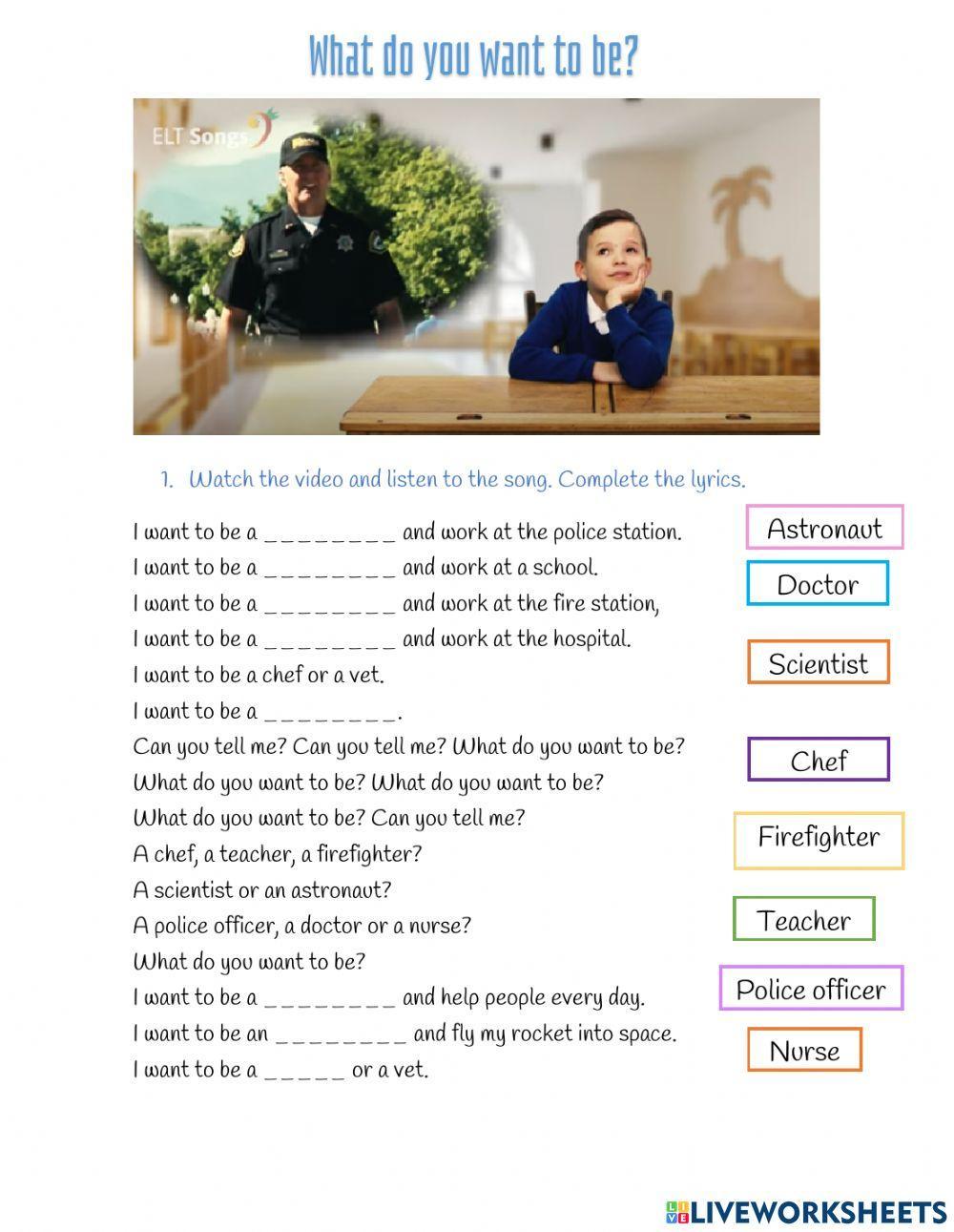 What do yo want to be?