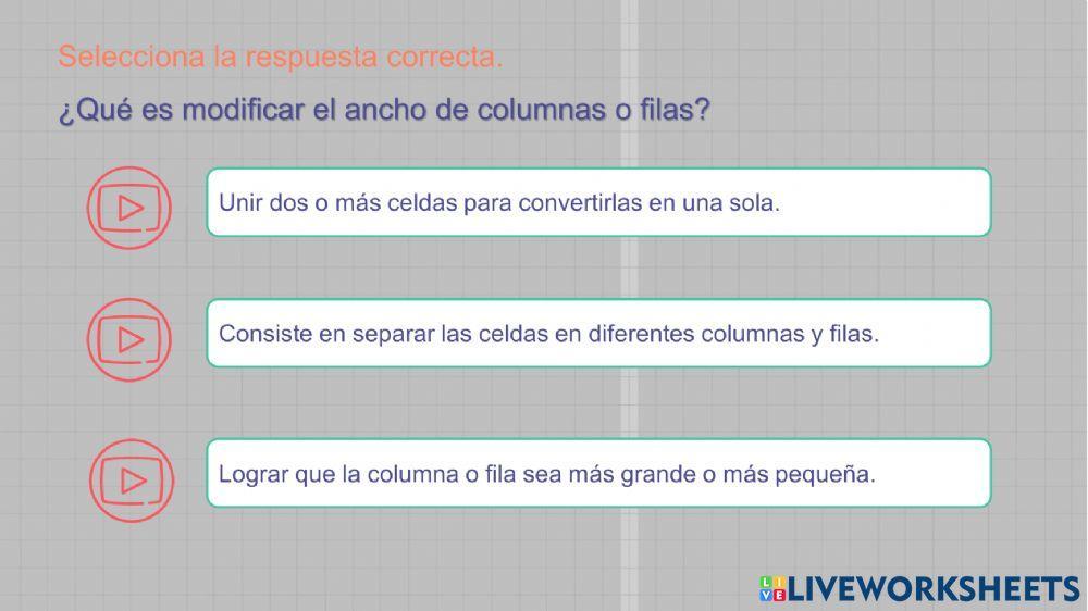 Modificar ancho de columnas y alto de filas- combinar celdas