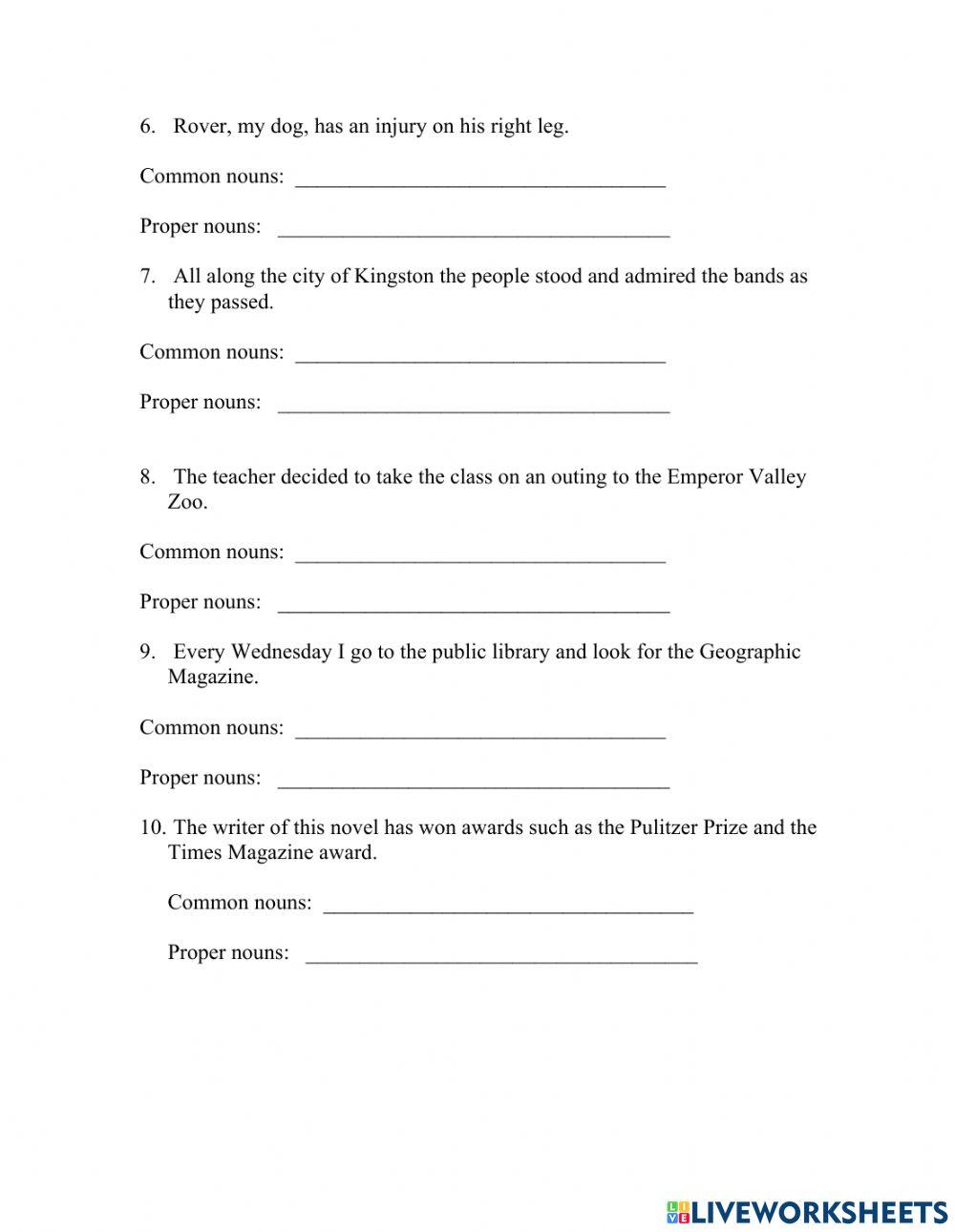 Common and prop free interactive worksheets 6747785