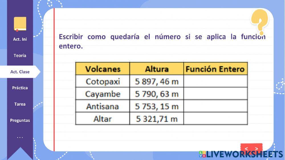 Funciones de Excel
