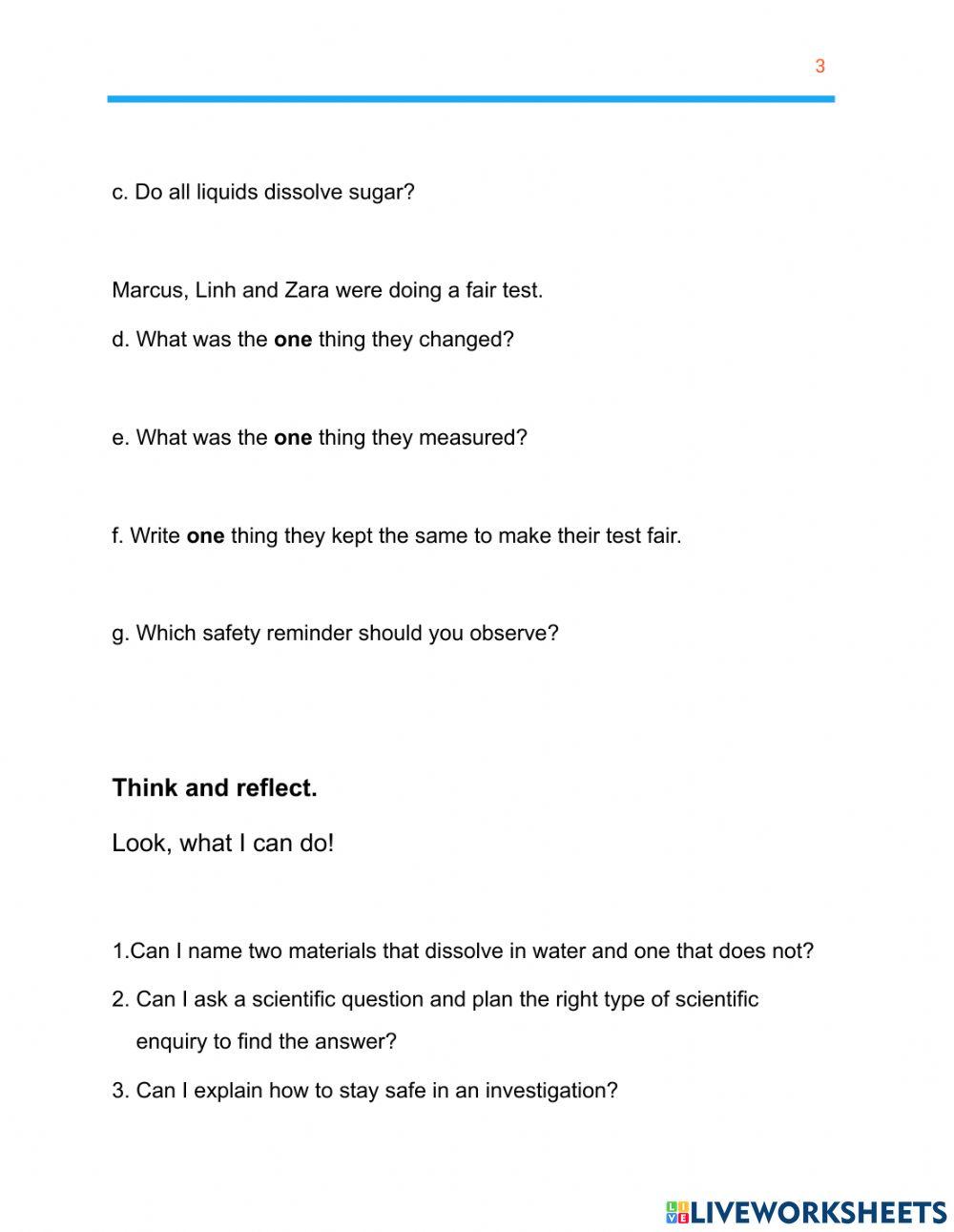 Unit 2.3 Dissolving - Challenges