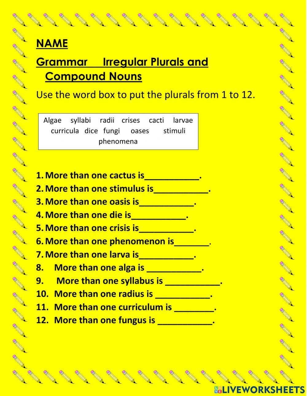 Grammar irregular plurals with foreign origin
