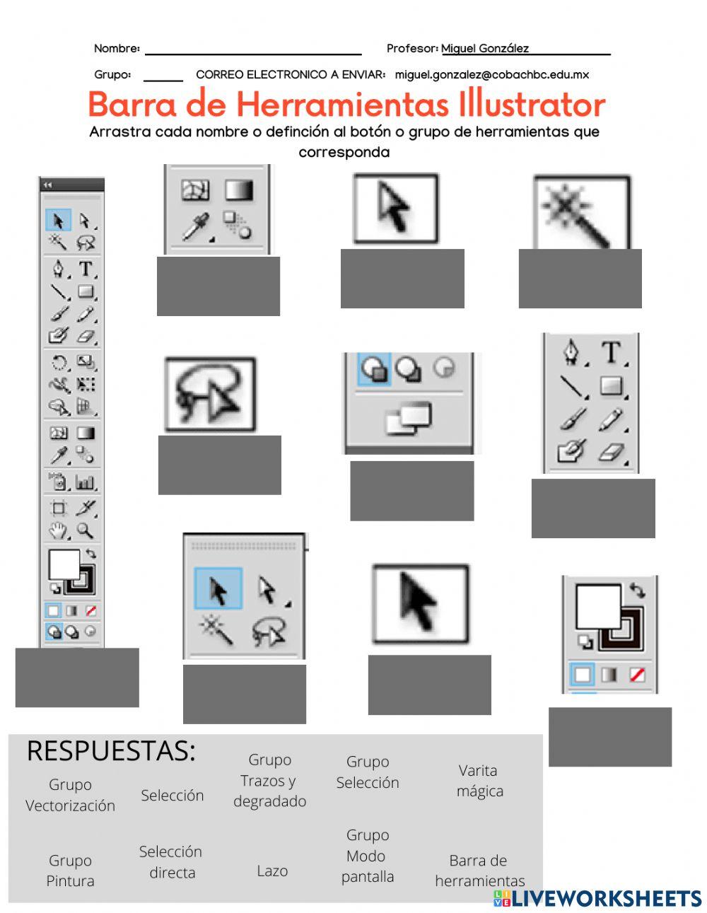 Barra de Herramientas Adobe Illustrator