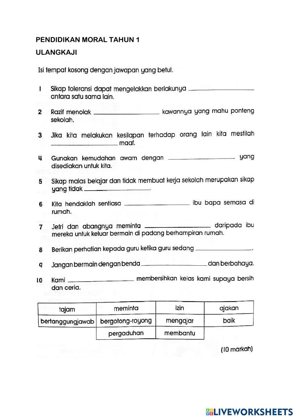 Ulangkaji Pendidikan Moral