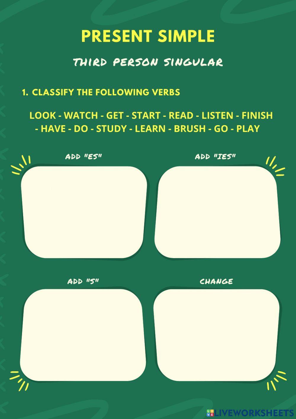 Present Simple - Third Person Singular