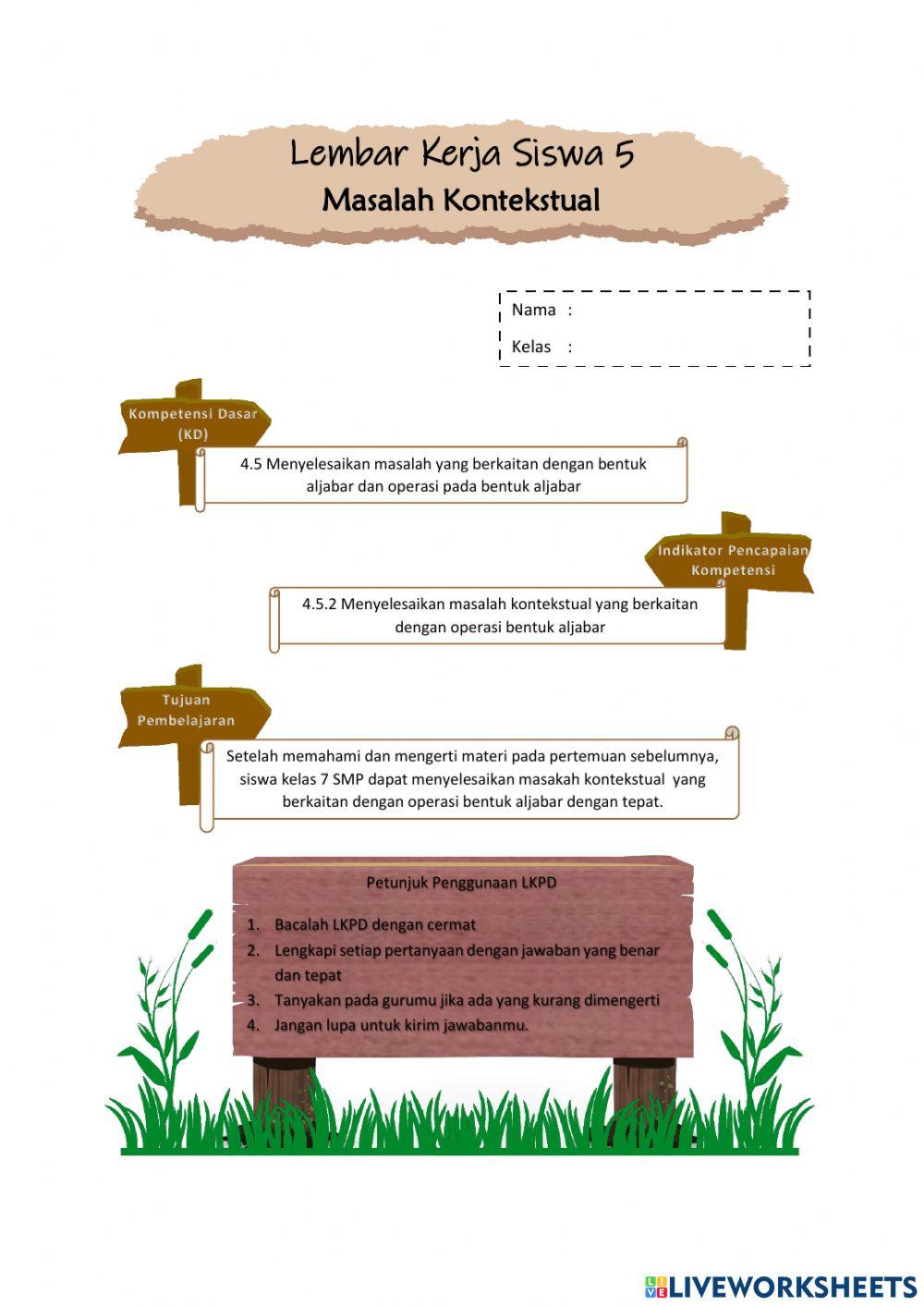 LKS-5 Masalah Kontekstual
