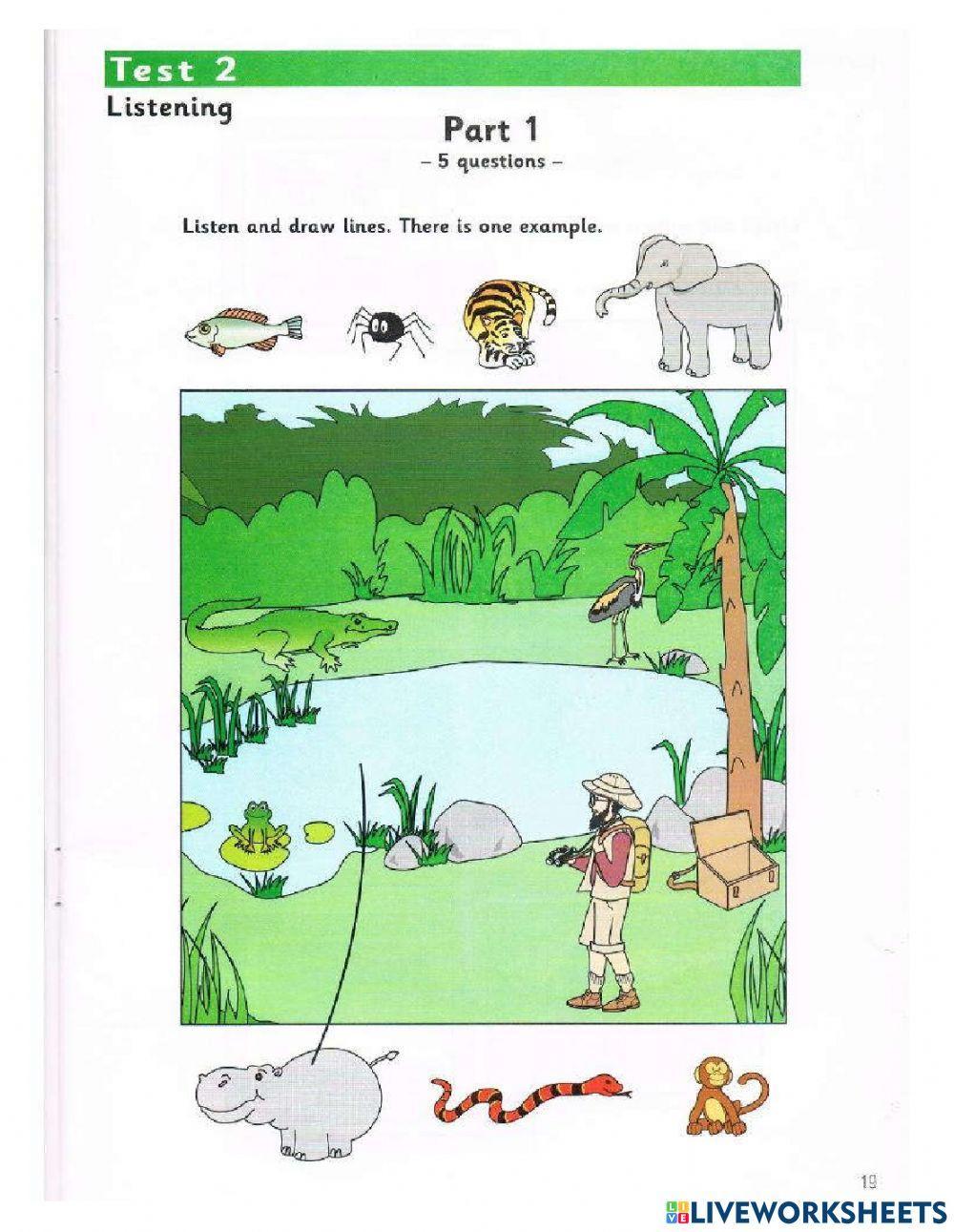 Listening test 2 cambridge starter worksheet Live Worksheets