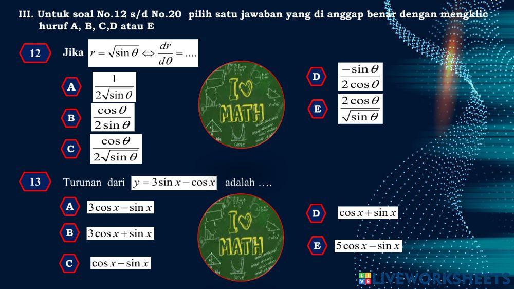 Turunan Fungsi Trigonometri