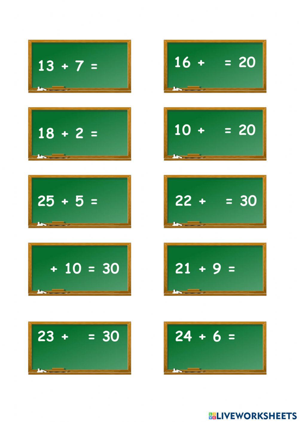 Adições com dezenas exatas