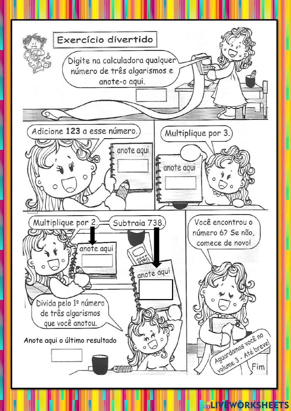 Expressão numérica com 4 operações b