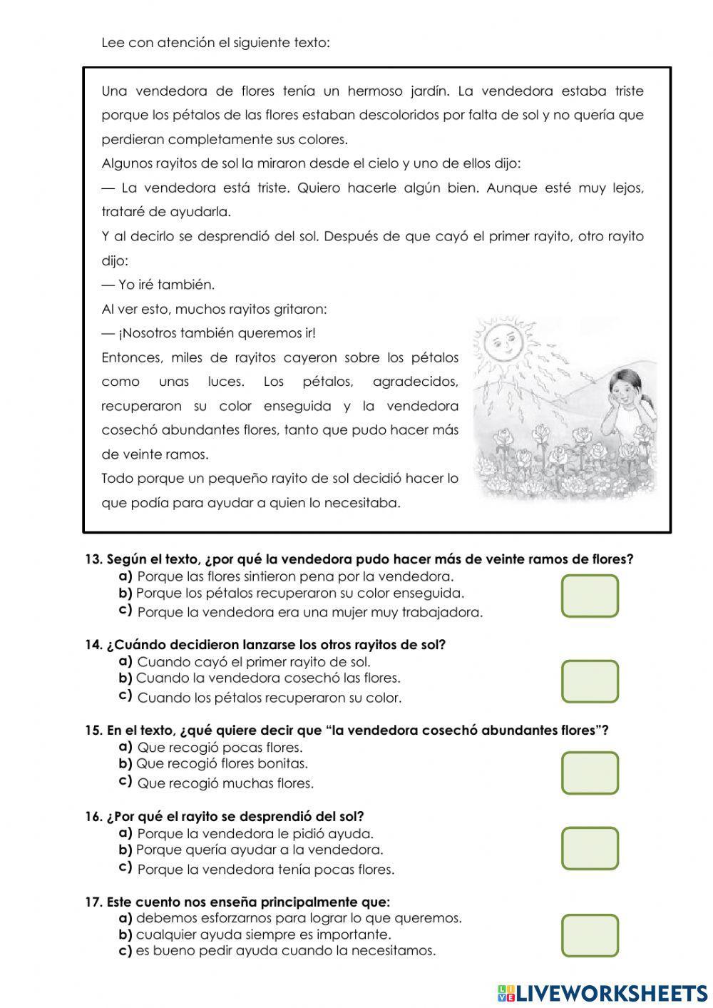 Comprensión de textos escritos 2