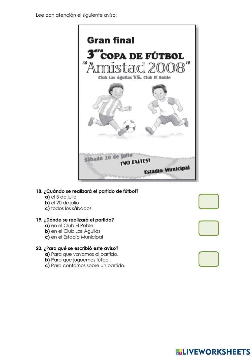 Comprensión de textos escritos 2