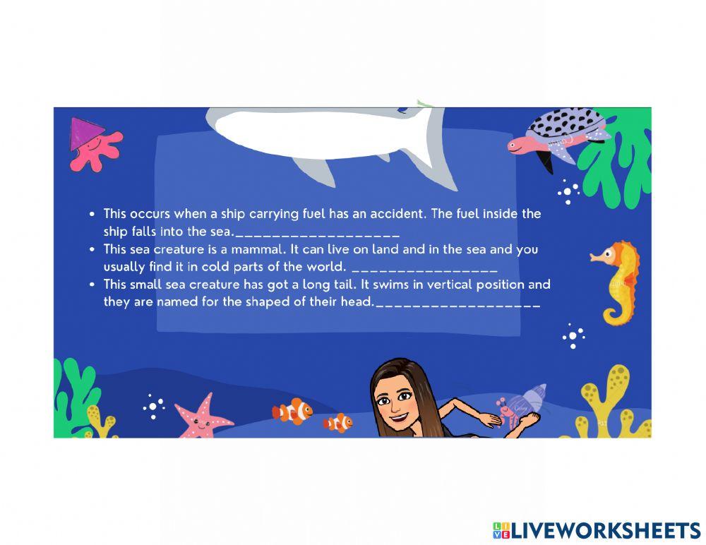 Oceans 1537373 | TeacherSathya | Live Worksheets