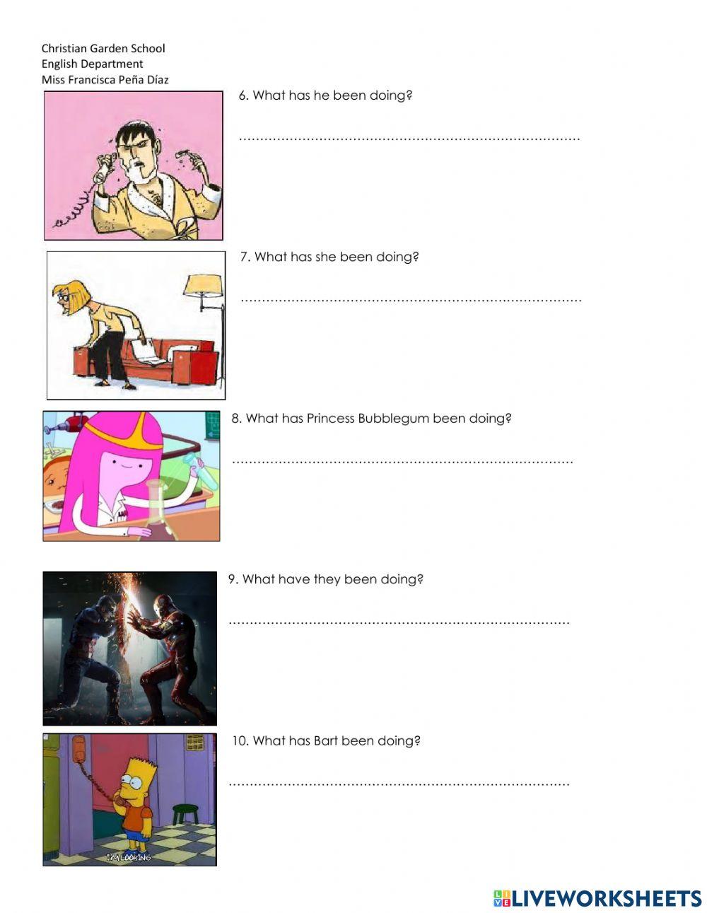 Present perfect continuous