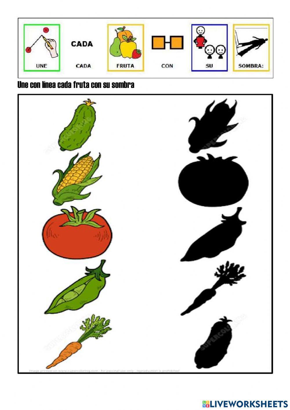 Verduras y hortalizas sombras