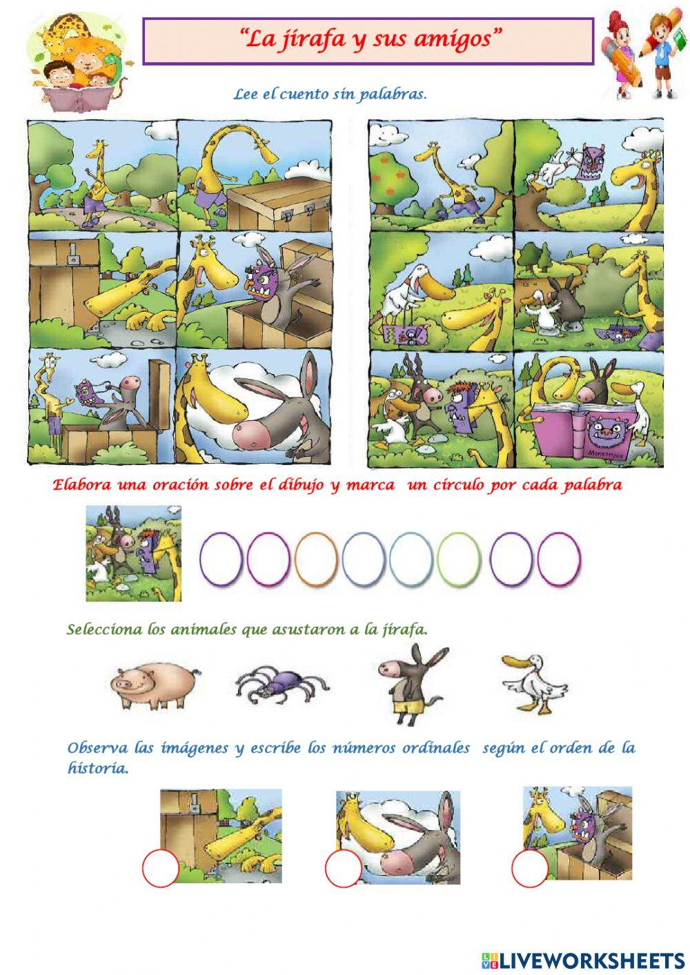 Cuento La jirafa y sus amigos