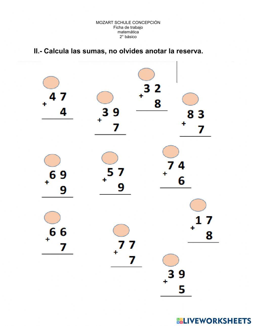 Adición con reserva