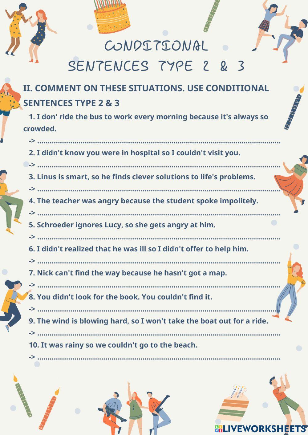 Conditional sentences type 2 & 3