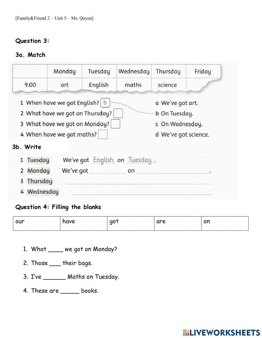 F&F 2 - Unit 5.1 - Ms. Quyen