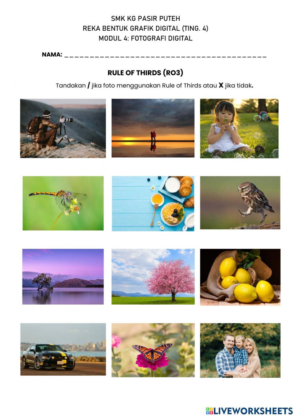 Rule Of Thirds Worksheet Live Worksheets Rule Of Thirds Worksheet Live Worksheets