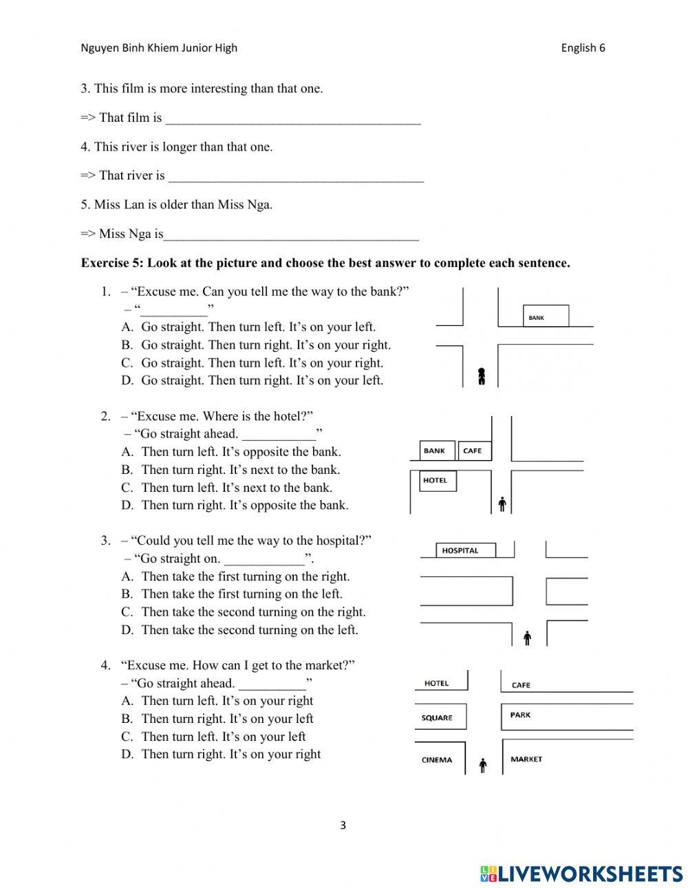 English 6 - Unit 4: Vocabulary & Grammar